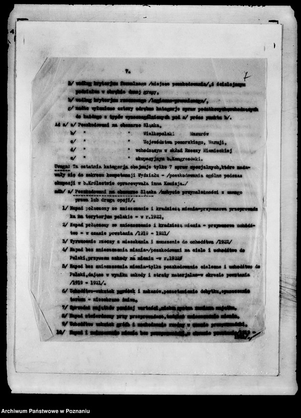 Obraz 11 z jednostki "/Sprawozdanie z działalności Związku Obrony Kresów Zachodnich w dziedzinie rejestracji i dochodzenia pretensji obywateli polskich poszkodowanych przez państwo niemieckie/"