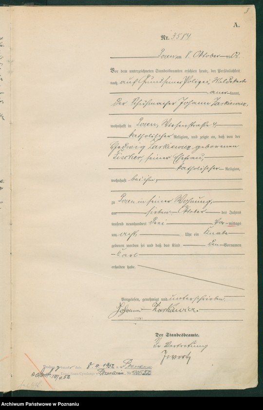 Obraz 4 z jednostki "Księga urodzeń tom VII"