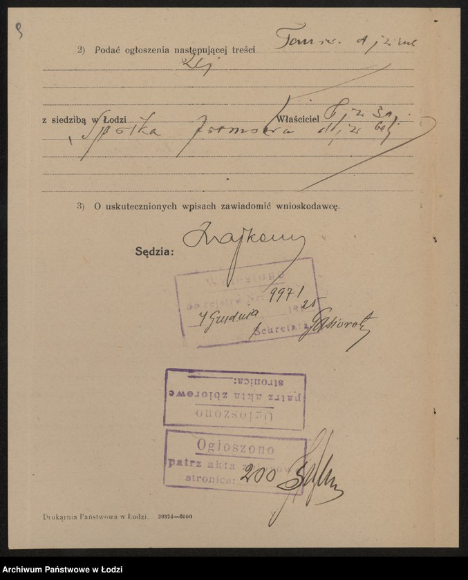 Obraz 11 z jednostki ""Tanio" wł. Chil Mune i S-ka- sprzedaż towarów dzianych"