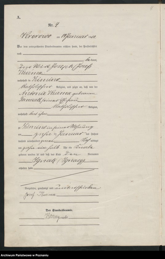 Obraz 7 z jednostki "Geburts-Haupt-Register"