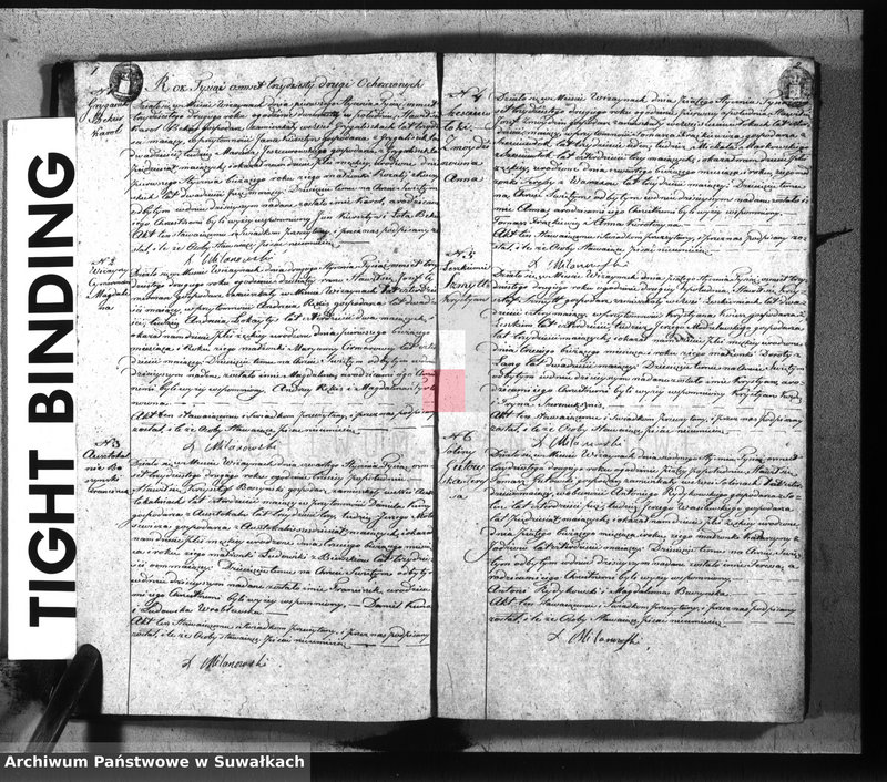 image.from.unit.number "Duplikat parafij wiżayńskiey z roku 1832"