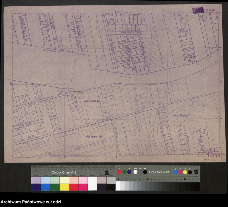 image.from.unit.number "Plan m. Łodzi 1:2000, odbitki. Sekcja SO 63"