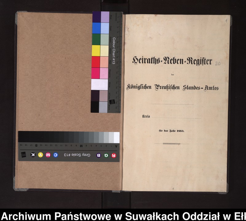 image.from.unit.number "Heiraths-Neben-Register des Königlichen Preussischen Standes-Amtes Orlen Kreis Loetzen"