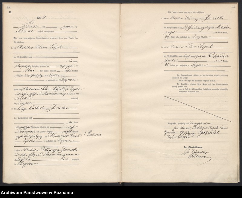 Obraz 13 z jednostki "Księga miejscowa małżeństw"