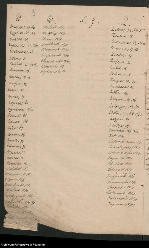 Obraz 12 z jednostki "A. betr. verschiedene Nachrichten und Verzeichnisse über polnische Emigranten"