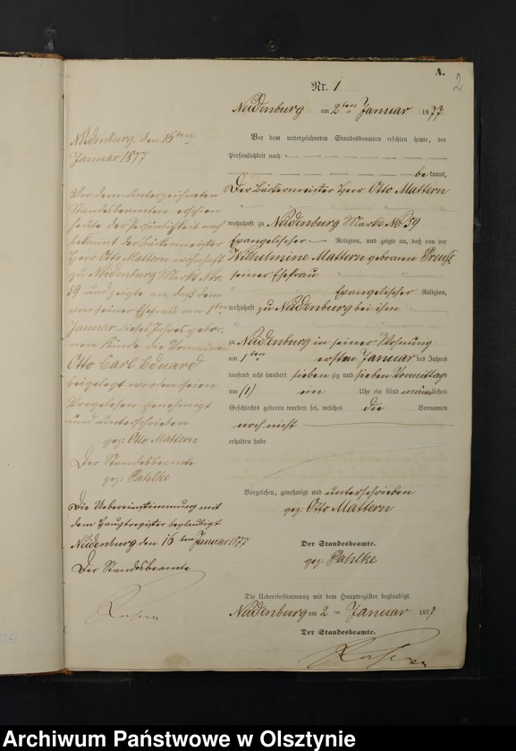 Obraz z jednostki "Geburts-Neben-Register Nr 1 - 179"