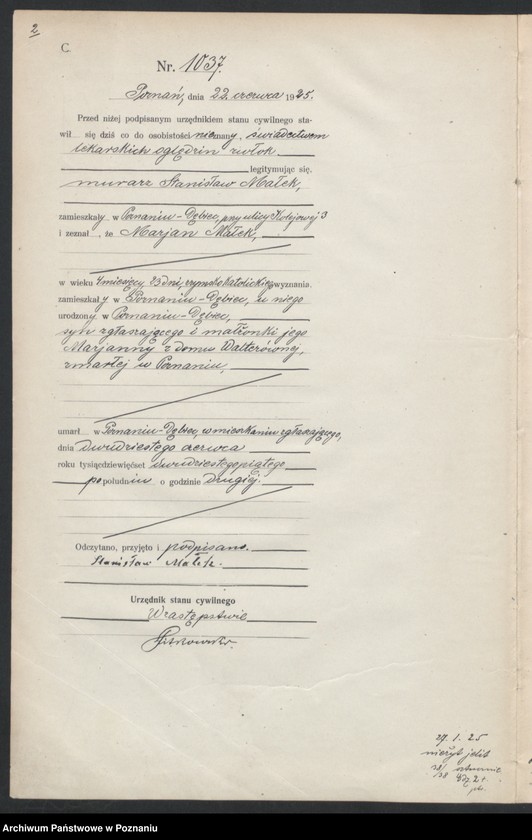 image.from.unit.number "Księga miejscowa zgonów tom III [Rejestr główny zgonów]"