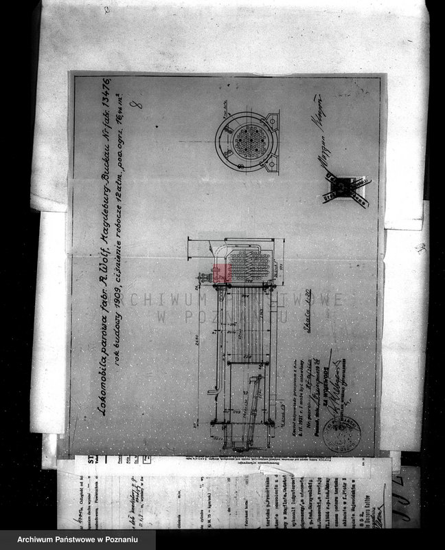 Obraz 11 z jednostki "Młyn parowy w Jasieniu pow. kościański własność M. Klupiec nr woj. kotła 3660"