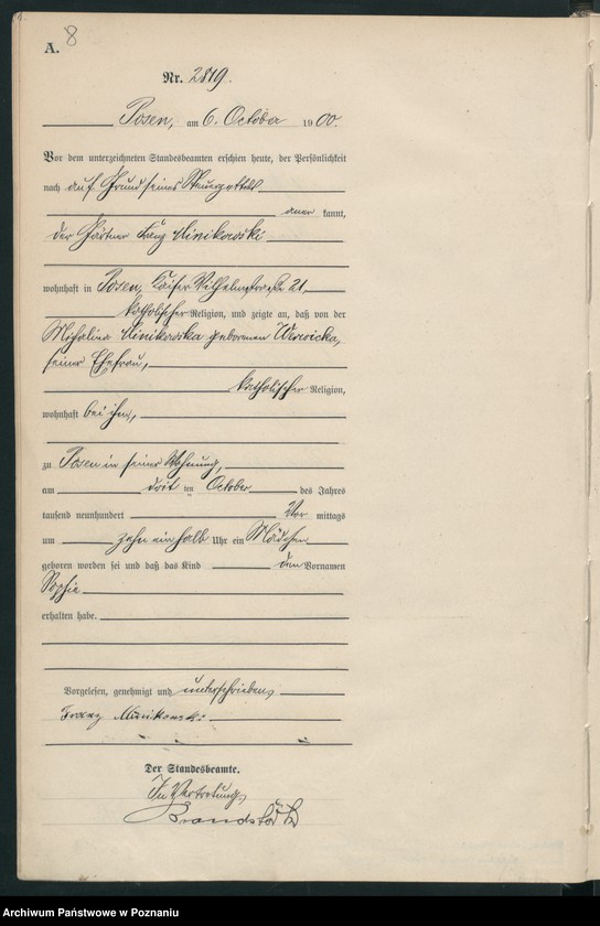 Obraz 11 z jednostki "Księga miejscowa urodzeń"