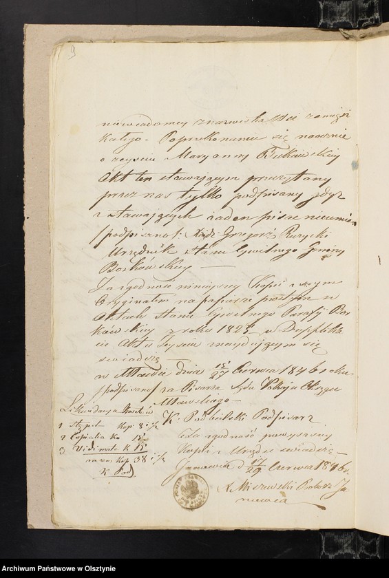 image.from.unit.number "Annexa z Parafij Janowieckieyz r[oku] 1846"