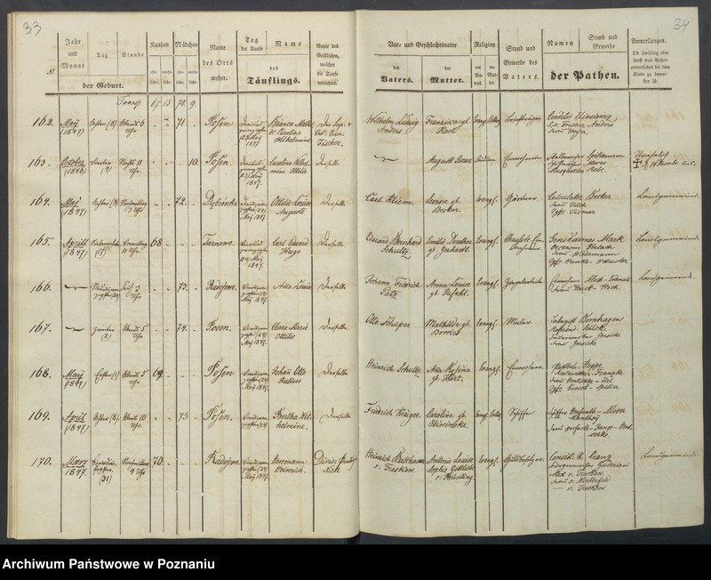 Obraz 20 z jednostki "[Akta urodzeń i chrztów, zapowiedzi i ślubów, zgonów i pogrzebów]"