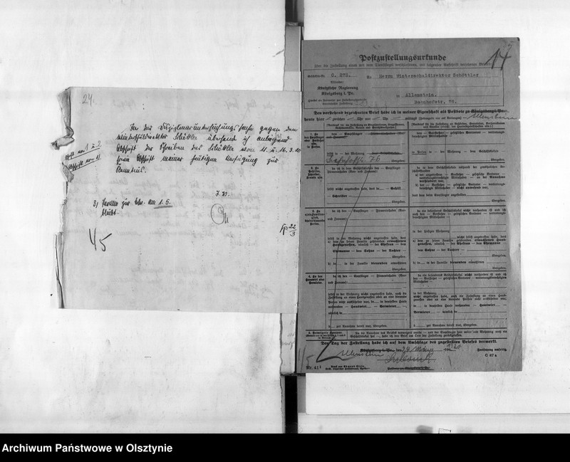 image.from.unit.number "Disciplinarverfahren gegn den Winterschuldirektor Schöttler in Rastenburg"