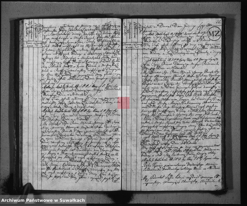 Obraz 20 z jednostki "Akta małżeństwa gminy seyneńskiey od 1-go maja 1809"