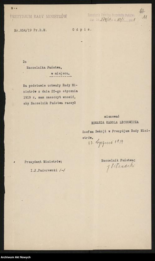 image.from.unit.number "Nominacje i dymisje w Biurze Prezydium Rady Ministrów"