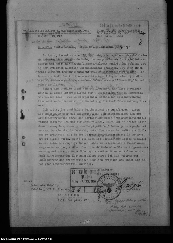 Obraz 12 z jednostki "Bauplätze für die Reichsbauämter, Finanzämter"