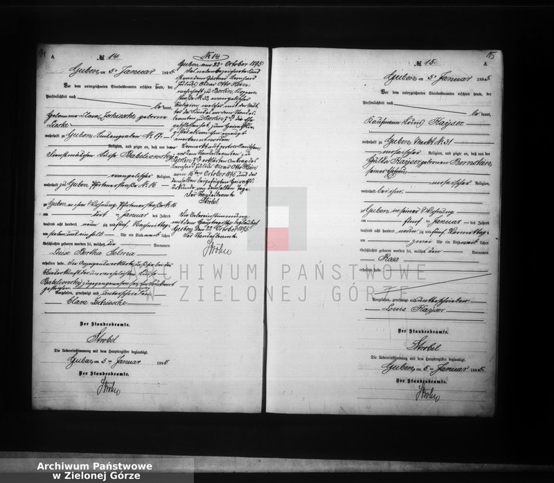 image.from.unit.number "Geburts-Neben-Register, Band I von No 1 bis No 524"