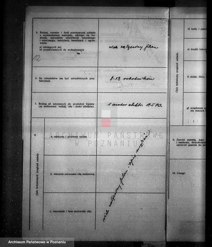 Obraz 16 z jednostki "Zatwierdzenie zakładu przemysłowego /wytwórni guzików/ St. Nowickiej w Poznaniu"