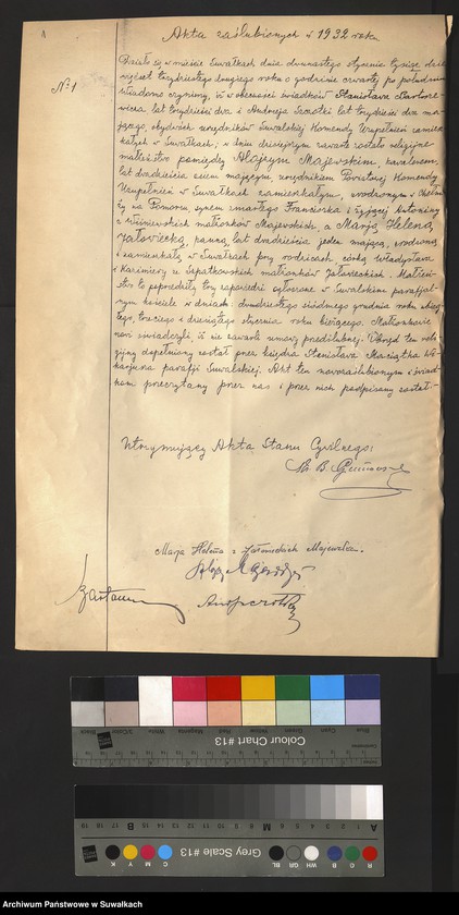 Obraz 3 z jednostki "Akty małżeństw 1932"
