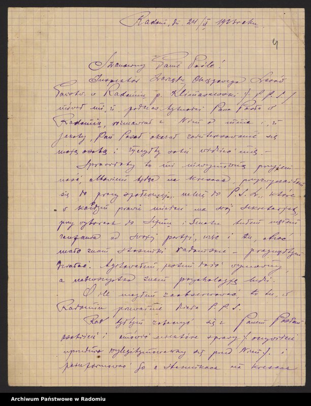 image.from.unit.number "[Materiały dotyczące działalności publicznej Franciszka Kapelińskiego]"