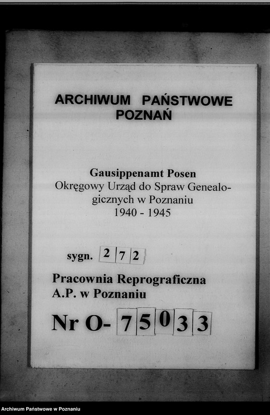 Obraz 1 z jednostki "[Wykaz ksiąg kościelnych wyznania katolickiego i ewangelickiego z powiatu średzkiego]"