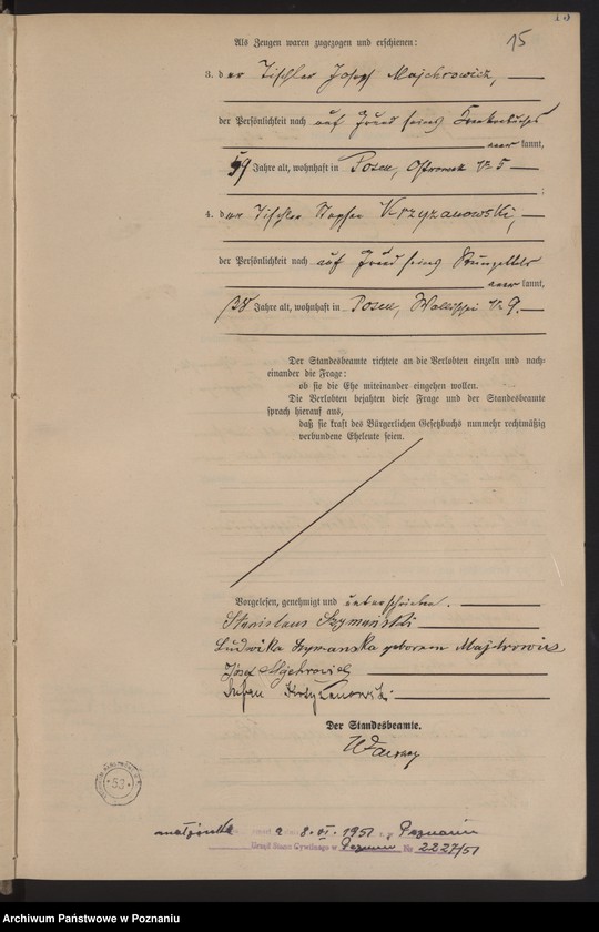 Obraz 16 z jednostki "Księga miejscowa małżeństw tom II [Rejestr główny małżeństw]"