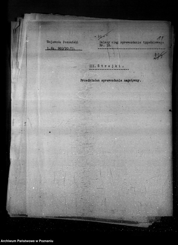 Obraz 16 z jednostki "Sprawozdania sytuacyjne tygodniowe za czas od 1 marca do dnia 28 marca 1930 r. /nr 18-21/"