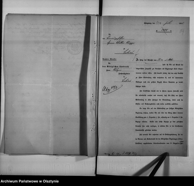 image.from.unit.number "Regierungssupernumerar Rogge [Walter]"