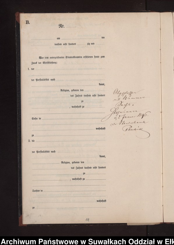 image.from.unit.number "Heiraths-Neben-Register des Preussischen Standes-Amtes Stasswinnen Kreis Lötzen"