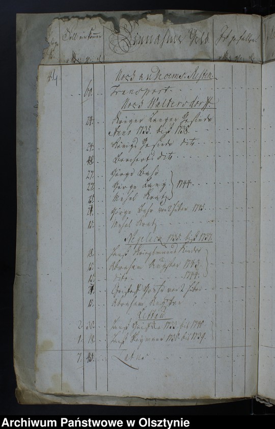 image.from.unit.number "Jahr Kirchen Rechnung der Waltersdorfschen Kirche aller Einnahme und Ausgabe wie auch Bau-Rechnung"