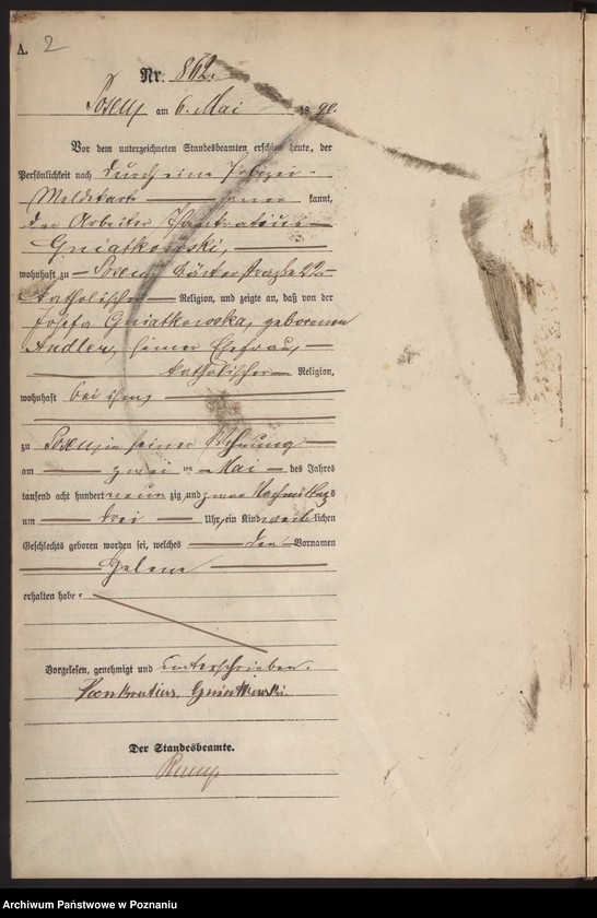 Obraz 5 z jednostki "Księga urodzeń t. III"