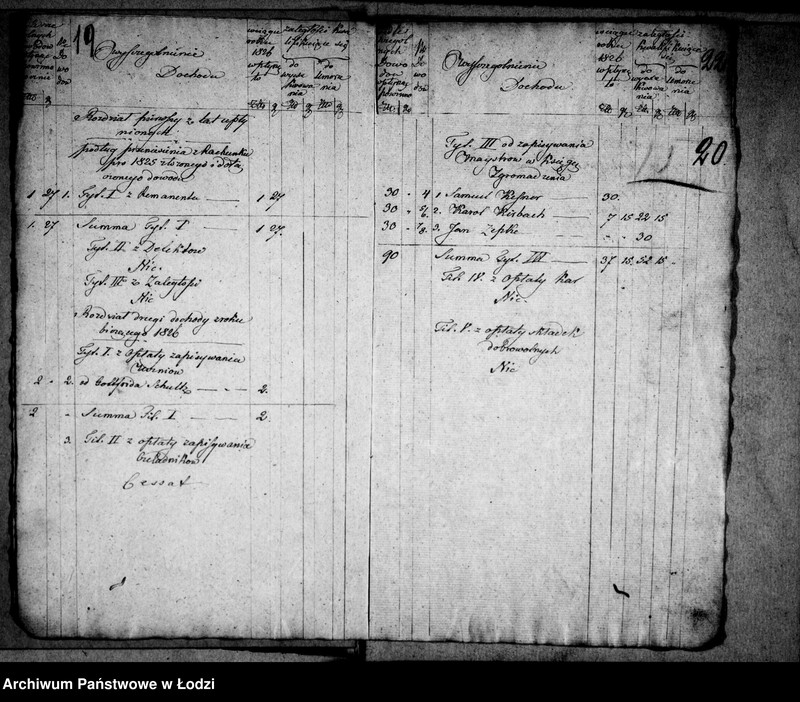 Obraz 19 z jednostki "Akta tyczące się rachunków cechu sukienniczego z fundacji skrzynki rzemieślniczej tegoż cechu"