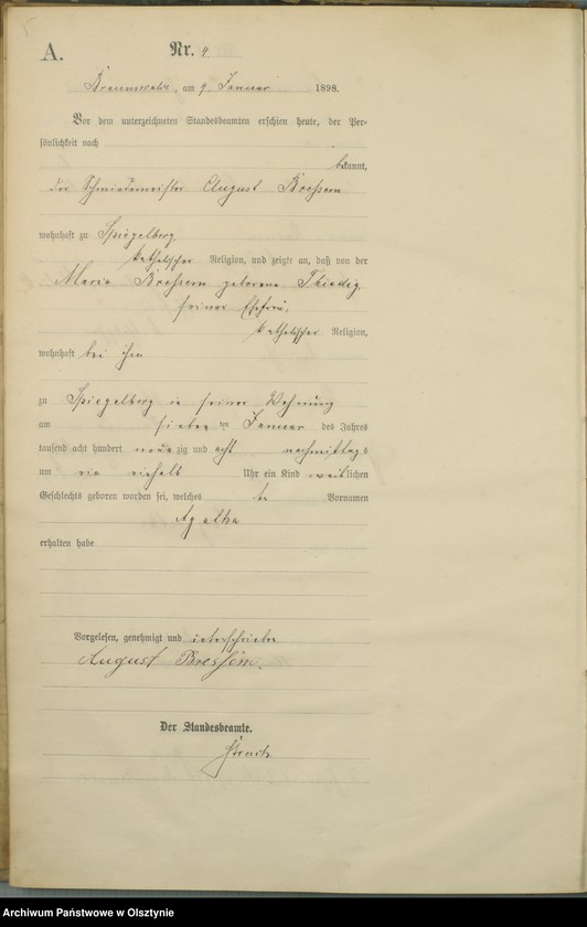 image.from.unit.number "Geburts-Haupt-Register Nr 1 - 78"