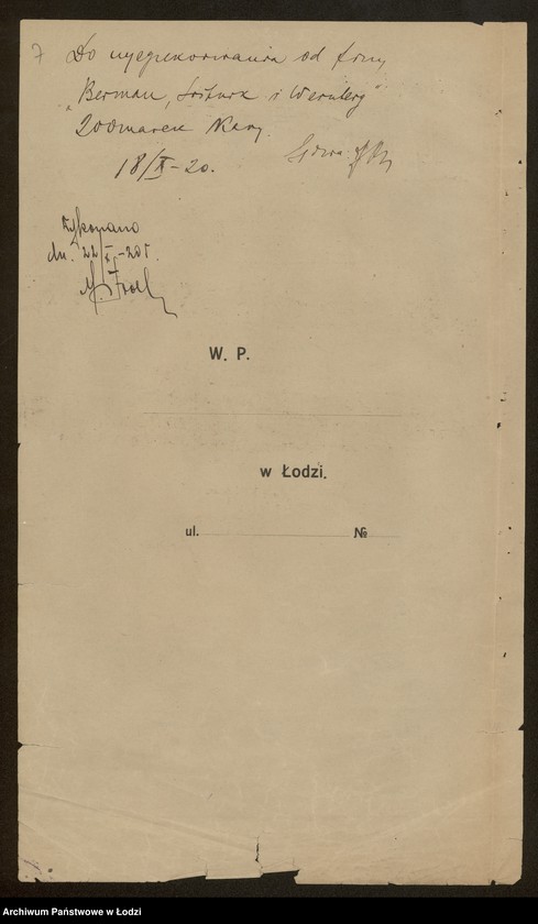 Obraz 9 z jednostki "Walerauch, Srebnik, Wajnberg- handel przędzą"