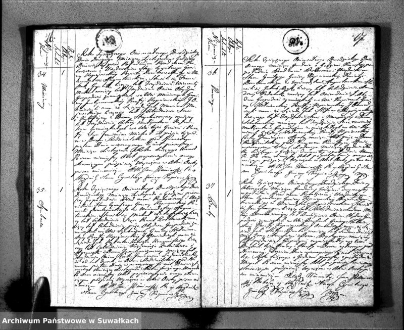 image.from.unit.number "Akta Zeszłych Gminy Kopciowskiey Powiatu Dombrowskiego w Woiewództwie Augustowskim od 1-go Stycznia 1820 roku"