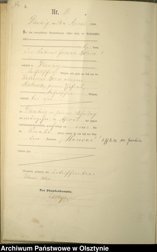 image.from.unit.number "Geburts-Haupt-Register Nr 1 - 33"