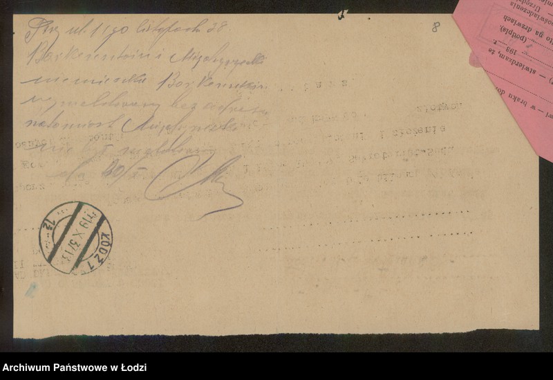 Obraz 10 z jednostki "Jakób Jankel Borkenstein i Moszek Icek Międzyrzecki- fabryka pończoch"