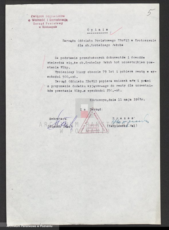 Obraz 20 z jednostki "Życiorysy powstańców wielkopolskich: G - tom V /Grobelny Franciszek - Grzegorczyk Antoni/."