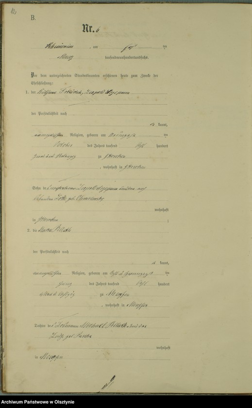 image.from.unit.number "Heiraths-Haupt-Register Nr 1 - 25"