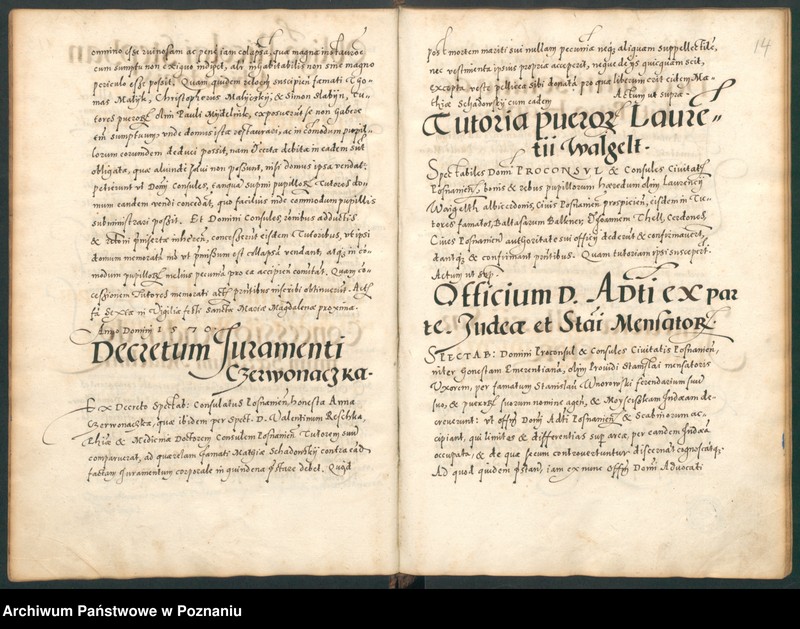 Obraz 18 z jednostki "Liber actorum civitatis Posnaniae."