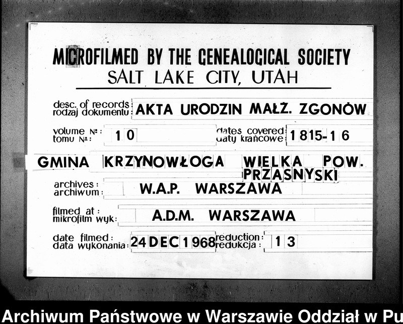 image.from.unit.number "Akta urodzeń, małżeństw i zgonów"