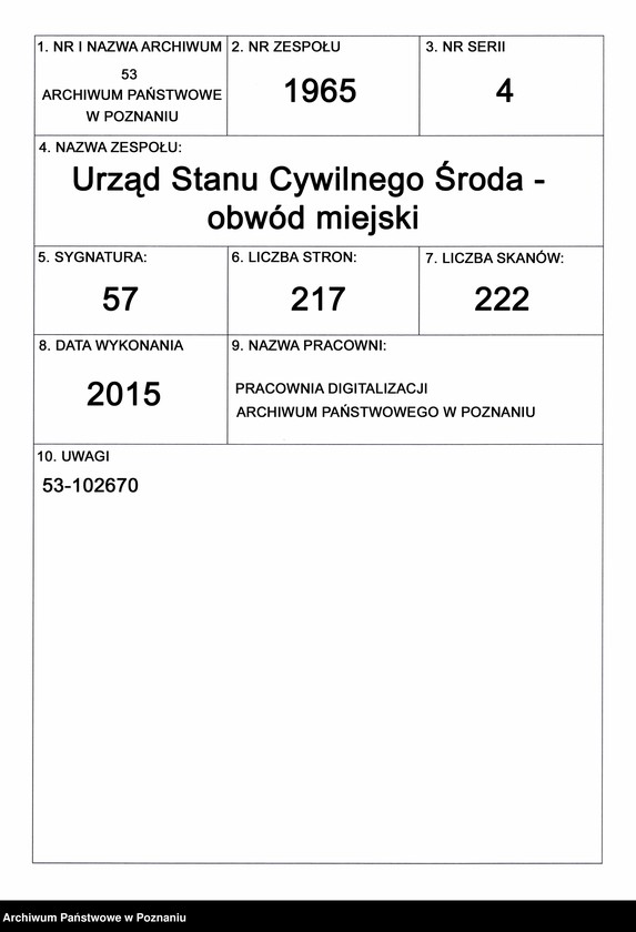 Obraz 1 z jednostki "Księga zgonów"