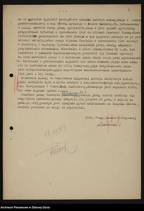 image.from.unit.number "Protokoły i sprawozdania z działalności Obwodowego Komitetu Frontu Narodowego /6-19/ w Zielonej Górze"