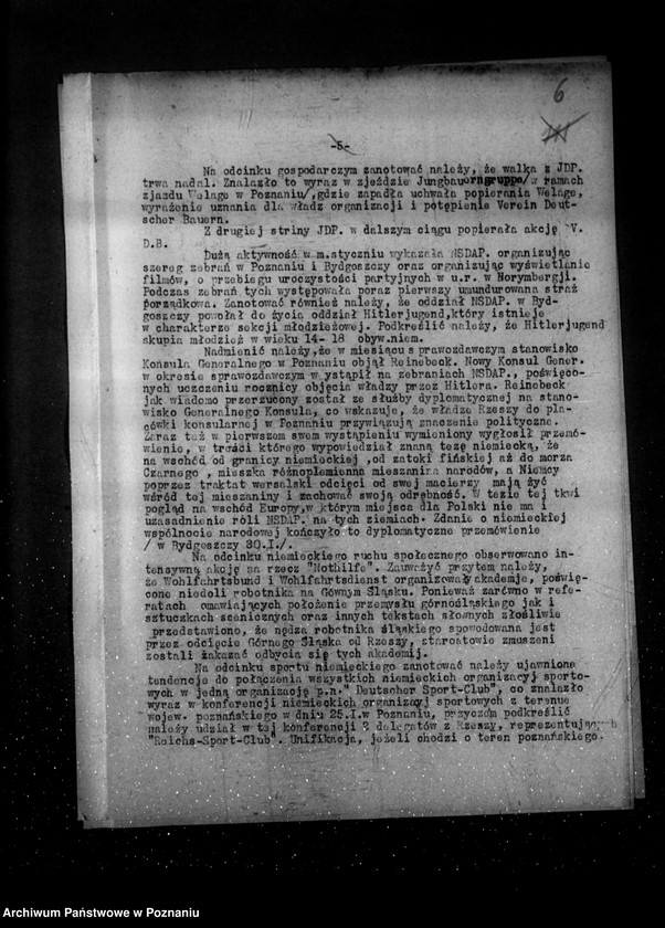 Obraz 10 z jednostki "Sprawozdania z życia mniejszości narodowych za okres od 1 stycznia do 15 czerwca 1936 r."