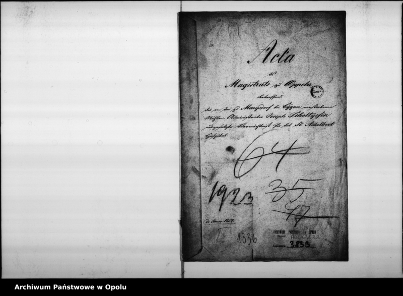 Obraz 4 z jednostki "Acta des Magistrats zu Oppeln betreffend: das von dem zu Margsdorf bei Cygan verstorbenen Mühlen-Administrator Joseph Scholtyssek ausgesetzte Vermächtniss für das St. Adalbert Hospital. de Anno 1854"