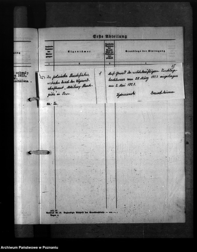 Obraz 9 z jednostki "Grundstück Wilhelmstr. 23 in Posen zum Ausbau der Raczyński Bibliothek"