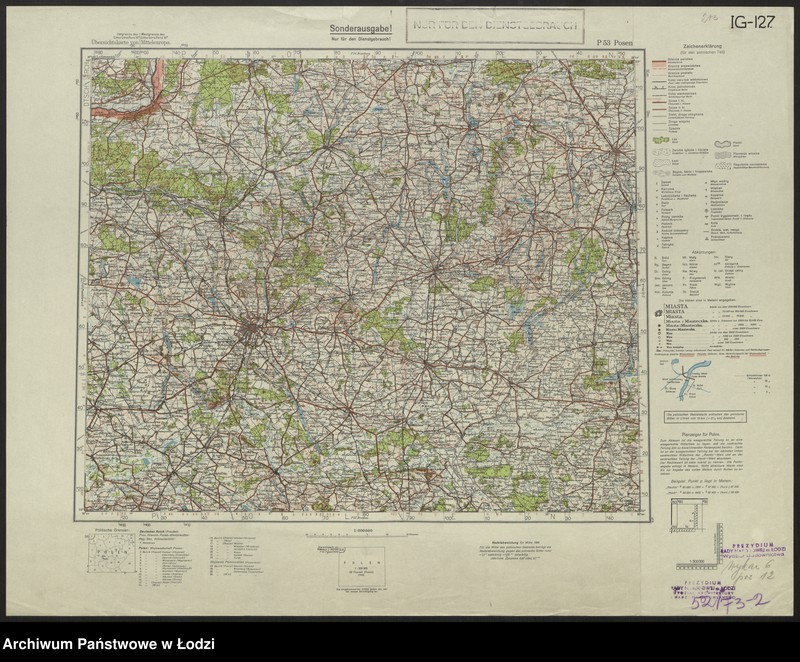 Obraz 2 z jednostki "Übersichtskarte von Mitteleuropa P 53 Posen"