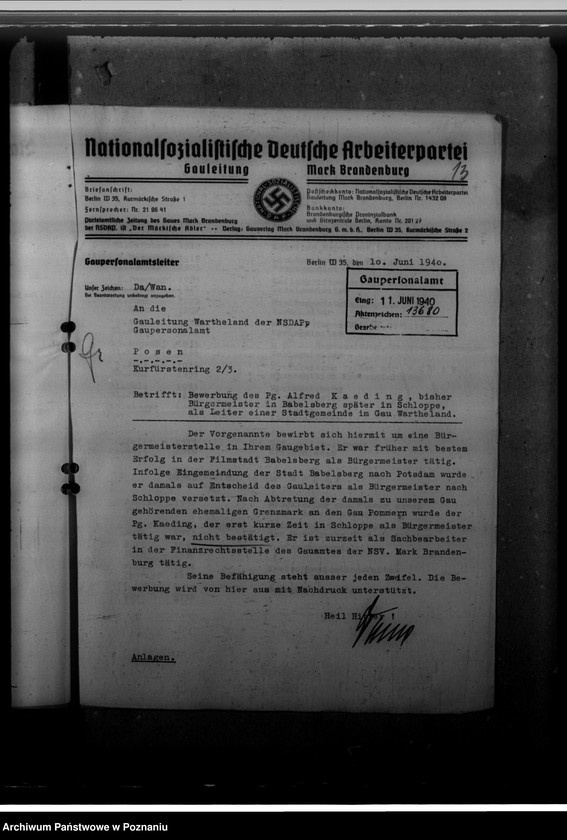 Obraz 17 z jednostki "Bewerbungen um Anstellung im Beamtendienst"