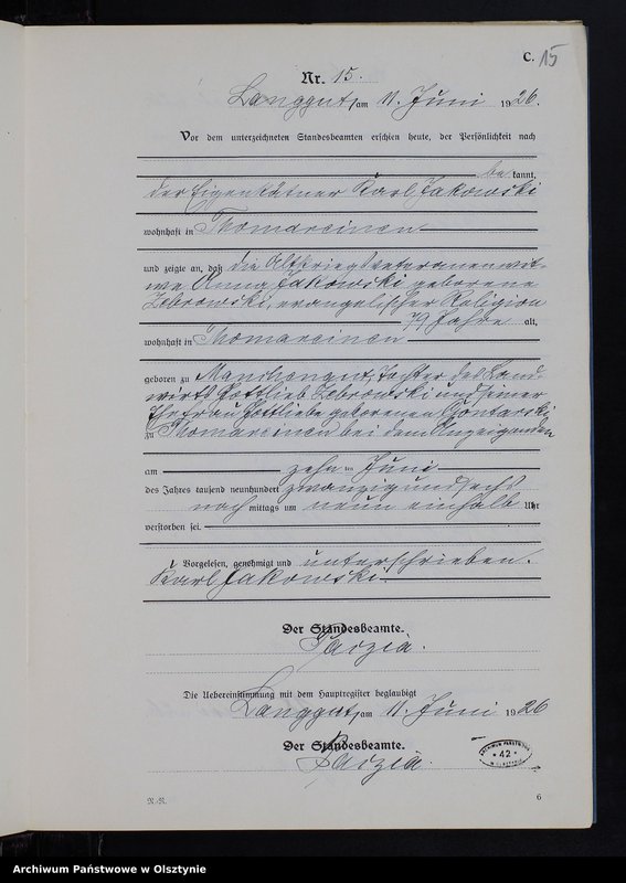 image.from.unit.number "Sterbe-Neben-Register Nr 1 - 27"