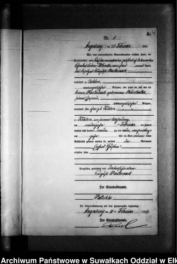 image.from.unit.number "Geburts-Neben-Register des Preussischen Standes-Amtes Kehlen Kreis Angerburg"