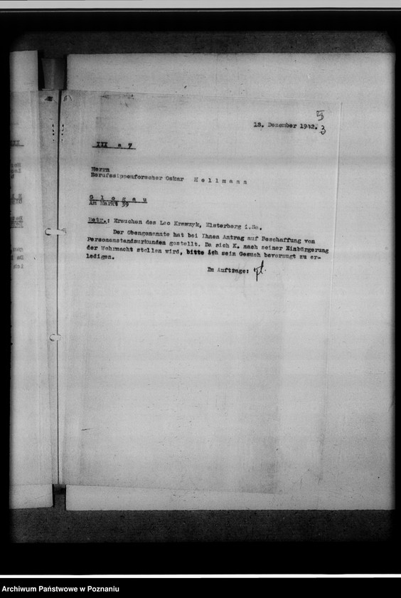 Obraz 9 z jednostki "Berufssippenforscher Oskar Hellmann, Glogau [Głogów]"